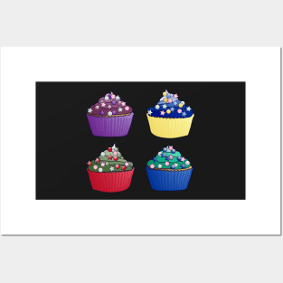 Outer Senshi Cupcakes Pattern Posters and Art